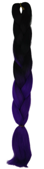schwarz & lila  2farbige ombre braids